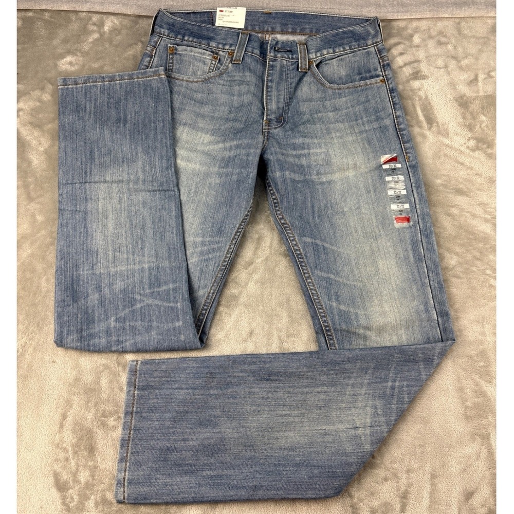 Levis 511 Skinny Jeans Mens 32x32 Light Wash Blue Denim 5-Pocket Zip Fly NEW